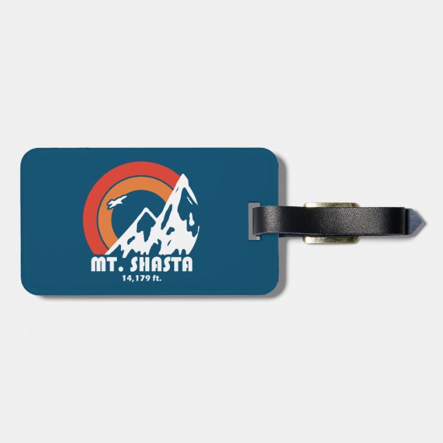 Mt. Shasta California Sun Eagle Luggage Tag (Back Horizontal)