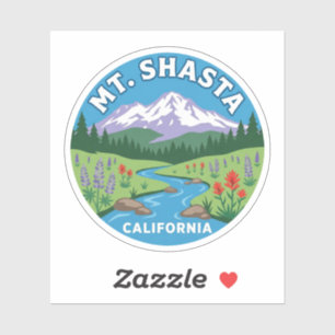 Mt Shasta California Travel Sticker