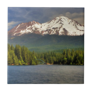 MT SHASTA FROM LAKE SISKIYOU TILE