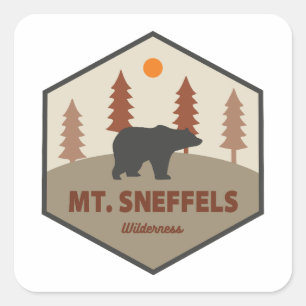 Mt. Sneffels Wilderness Colorado Bear Square Sticker