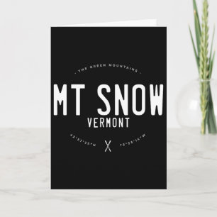 Mt. Snow Vermont Graphic Distressed Vintage Ski Card
