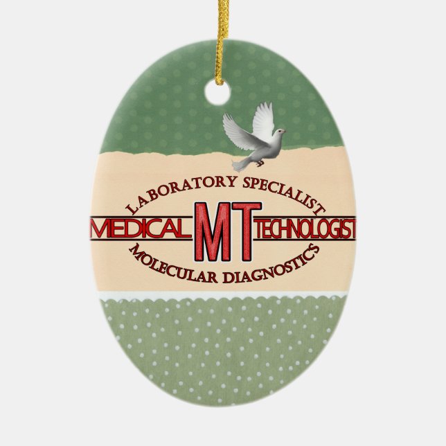 MT SPECIALIST MOLECULAR DIAGNOSTICS MEDICAL TECH CERAMIC ORNAMENT (Front)