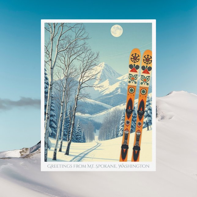 Mt. Spokane Washington ski resort Postcard (Creator Uploaded)