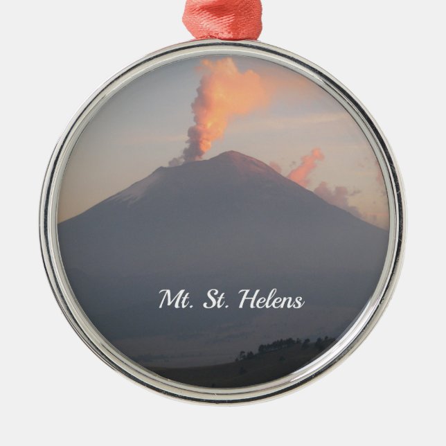 Mt. St. Helens Metal Ornament (Front)