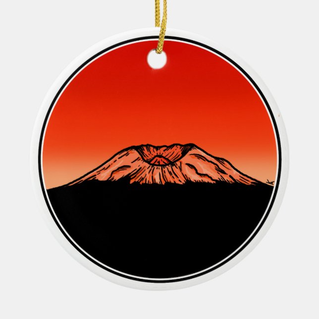 Mt. St. Helens Ornament  (Front)