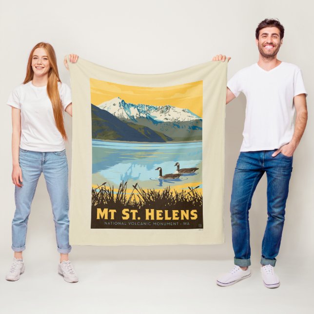 Mt St. Helens | Washington Fleece Blanket (In Situ)