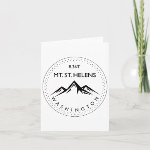 Mt. St. Helens Washington Mountain Climbing Hiking Card