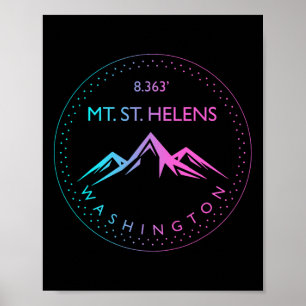 Mt. St. Helens Washington Mountaineering Hiking Cl Poster
