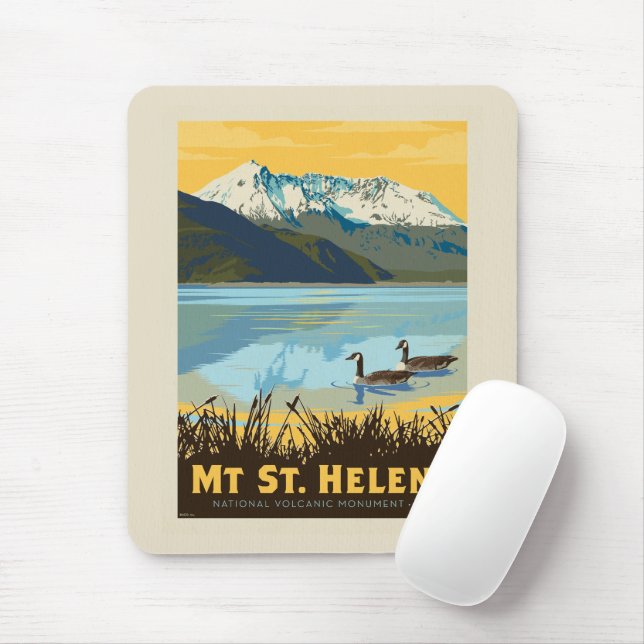 Mt St. Helens | Washington Mouse Pad (With Mouse)