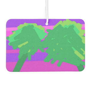 Mt. Sunset Pink Green Purple  Air Freshener