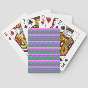 Mt. Sunset Pink Green Purple Classic Playing Cards