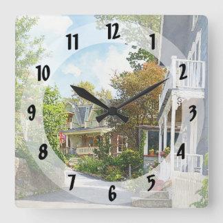 Mt. Tabor NJ – Street on a Hill Square Wall Clock