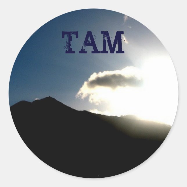 mt tam: TAM Classic Round Sticker (Front)