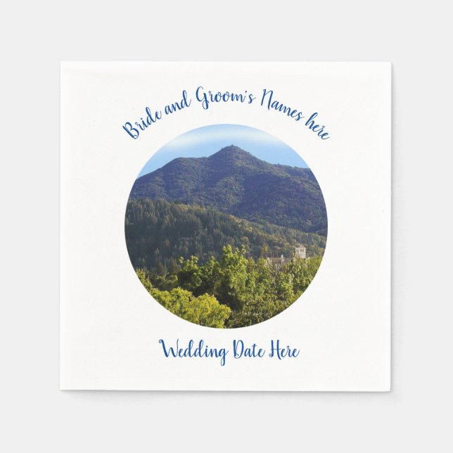 Mt Tamalpais Customizable Napkins (Front)