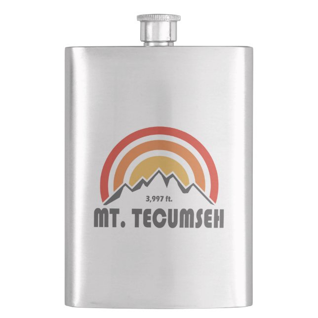 Mt. Tecumseh New Hampshire Hip Flask (Front)