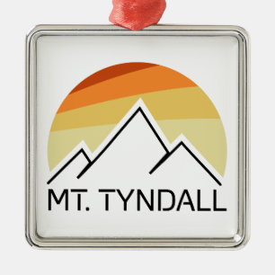 Mt. Tyndall California Retro Metal Ornament