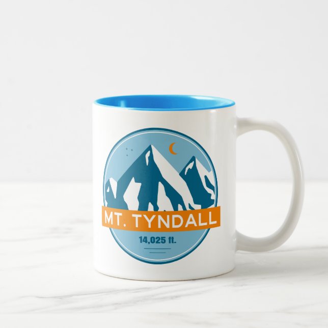 Mt. Tyndall California Stars Moon Two-Tone Coffee Mug (Right)
