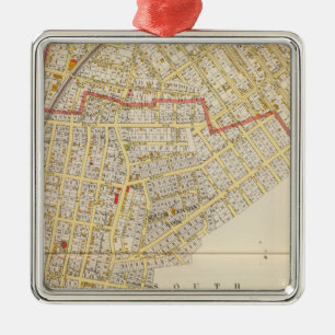 Mt Vernon Atlas Map Metal Ornament