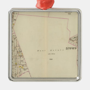 Mt Vernon wards 4-5, New York 2 Metal Ornament