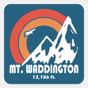 Mt. Waddington British Columbia Sun Eagle Square Sticker