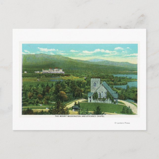 Mt Washington Hotel, Stickney Chapel View Postcard (Front)