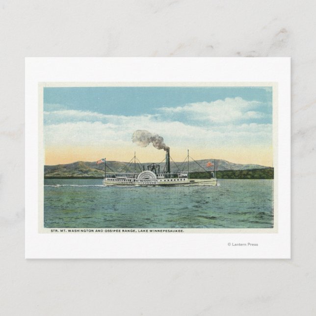 Mt. Washington Steamer, Ossipee Range View Postcard (Front)