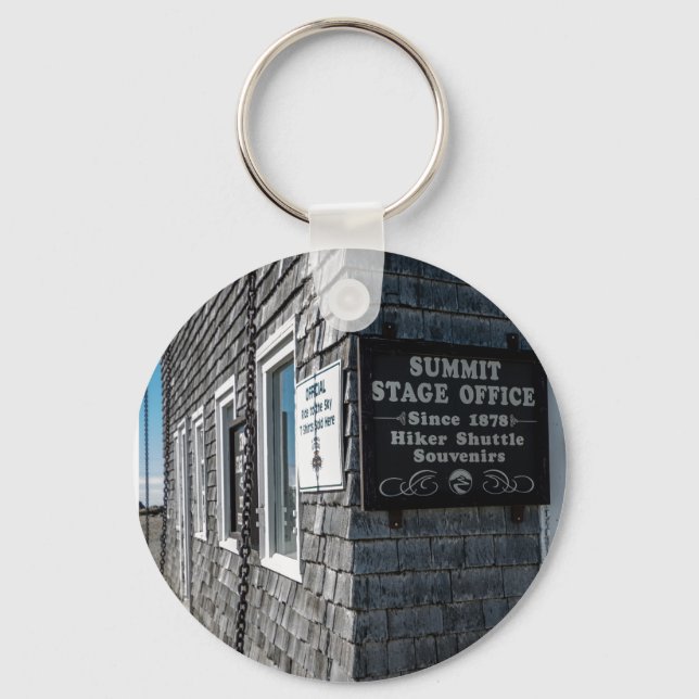 Mt. Washington Summit House Button Keychain (Front)