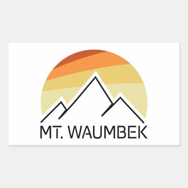 Mt. Waumbek New Hampshire Retro Sticker (Front)