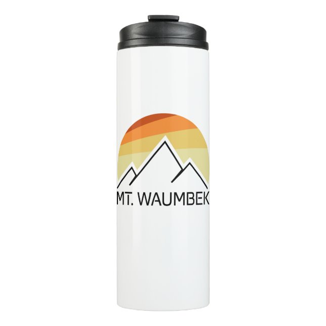 Mt. Waumbek New Hampshire Retro Thermal Tumbler (Front)