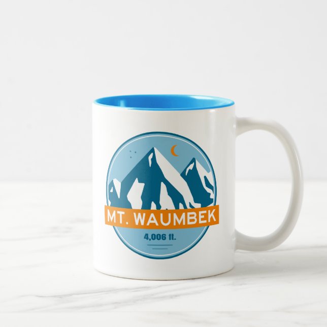 Mt. Waumbek New Hampshire Stars Moon Two-Tone Coffee Mug (Right)