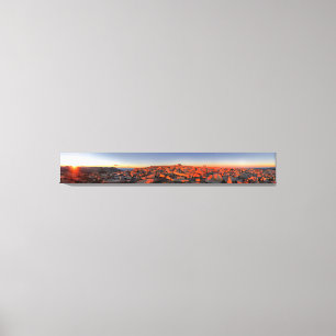 Mt Whitney Sunset Panorama - John Muir Trail Canvas Print