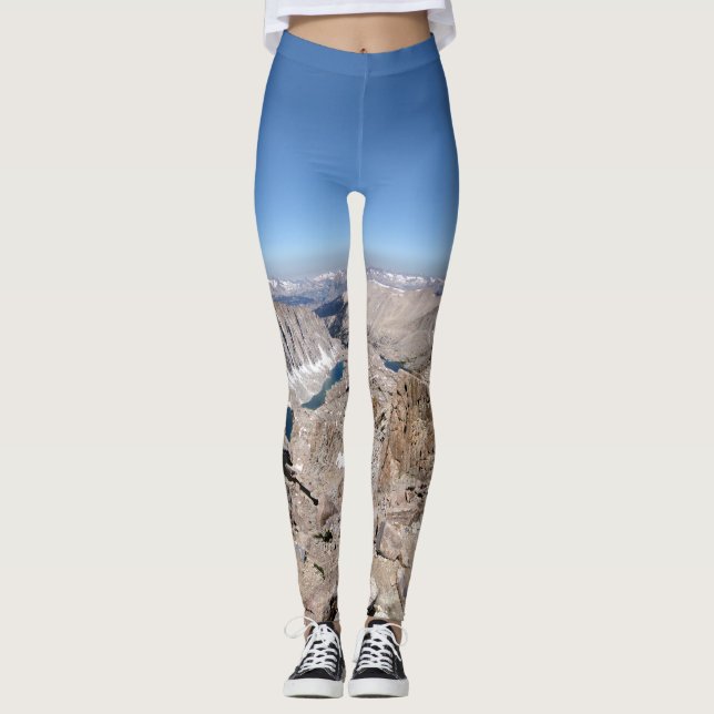Mt Whitney Trail Crest Panorama - Sierra Leggings (Front)