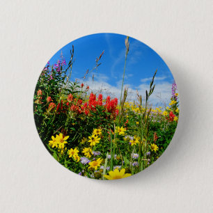 Mt. Wildflowers 2 Inch Round Button