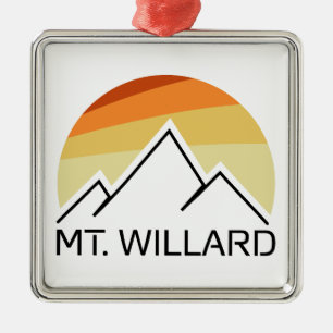 Mt. Willard New Hampshire Retro Metal Ornament