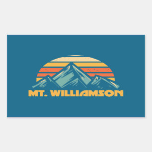 Mt. Williamson California Retro Turquoise Sticker