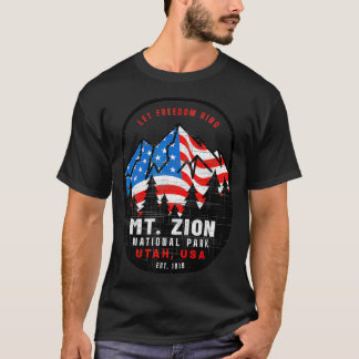 Mt Zion National Park Patriotic 4th of July Vacati T-Shirt
