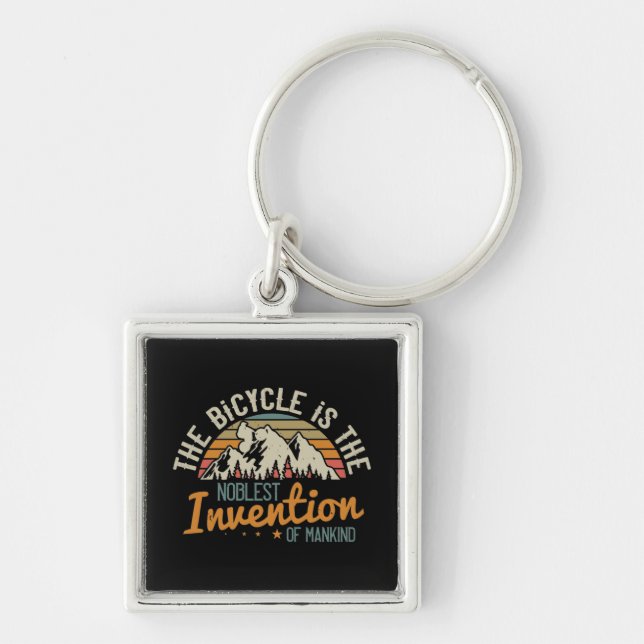 MTB - Bicycle Is The Noblest Invention Keychain (Front)