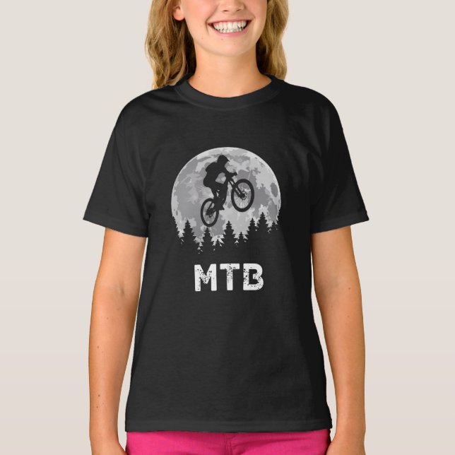 MTB bicycle rider retro mountain biking T-Shirt (Front)