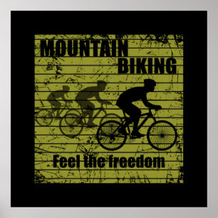 MTB Downhill Bicycle Rider - Mountain Biking Poster
