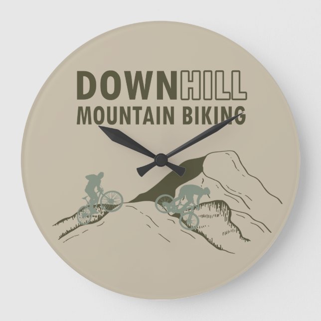 MTB Downhill Mountain Bike Large Clock (Front)