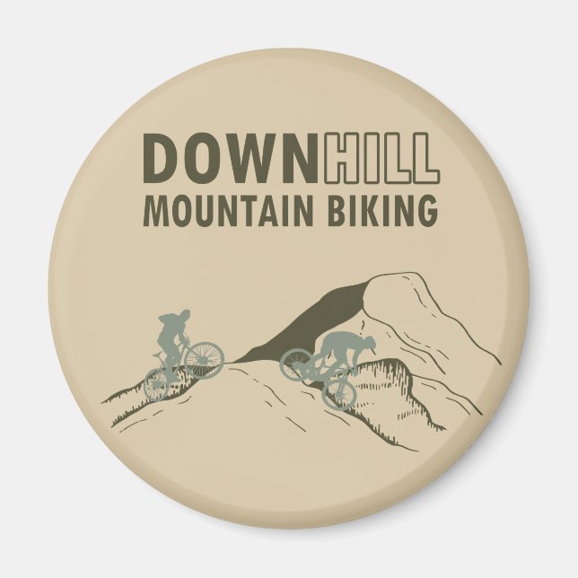 MTB Downhill Mountain Bike Magnet (Front)