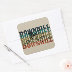 MTB Downhill Mountain Bike Square Sticker