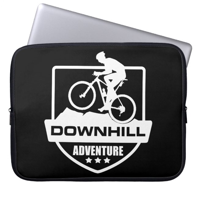 Mtb Downhill Mountain Biking Laptop Sleeve (Front)