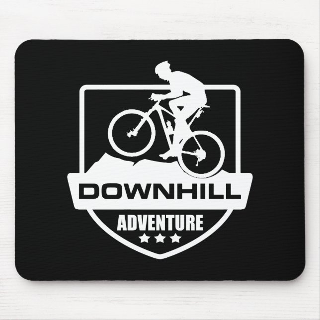 Mtb Downhill Mountain Biking Mouse Pad (Front)
