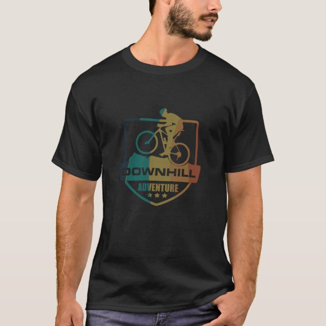 Mtb Downhill Mountain Biking T-Shirt (Front)