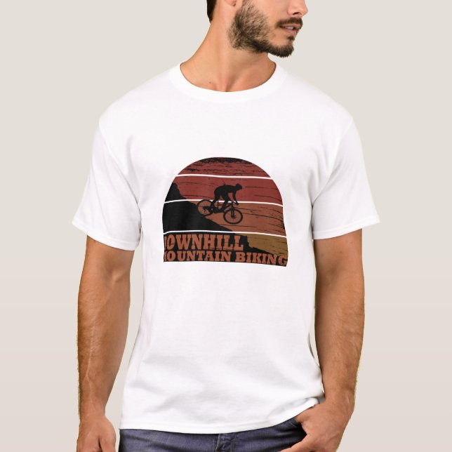 MTB Downhill Mountain Biking T-Shirt (Front)