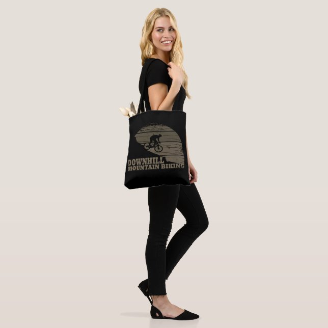 MTB Downhill Mountain Biking Tote Bag (On Model)