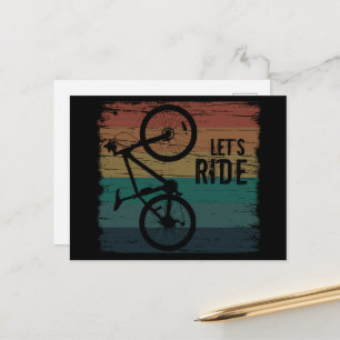 MTB Downhill - Vintage Mountain Biking Holiday Postcard