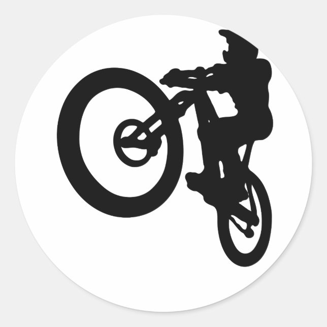 MTB jump Classic Round Sticker (Front)