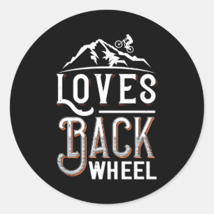 MTB - Loves Back Wheel Classic Round Sticker